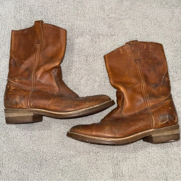 Red Wing Pecos 1155 Brown Leather Pull On Size 12 Men’s Boots - Picture 1 of 9